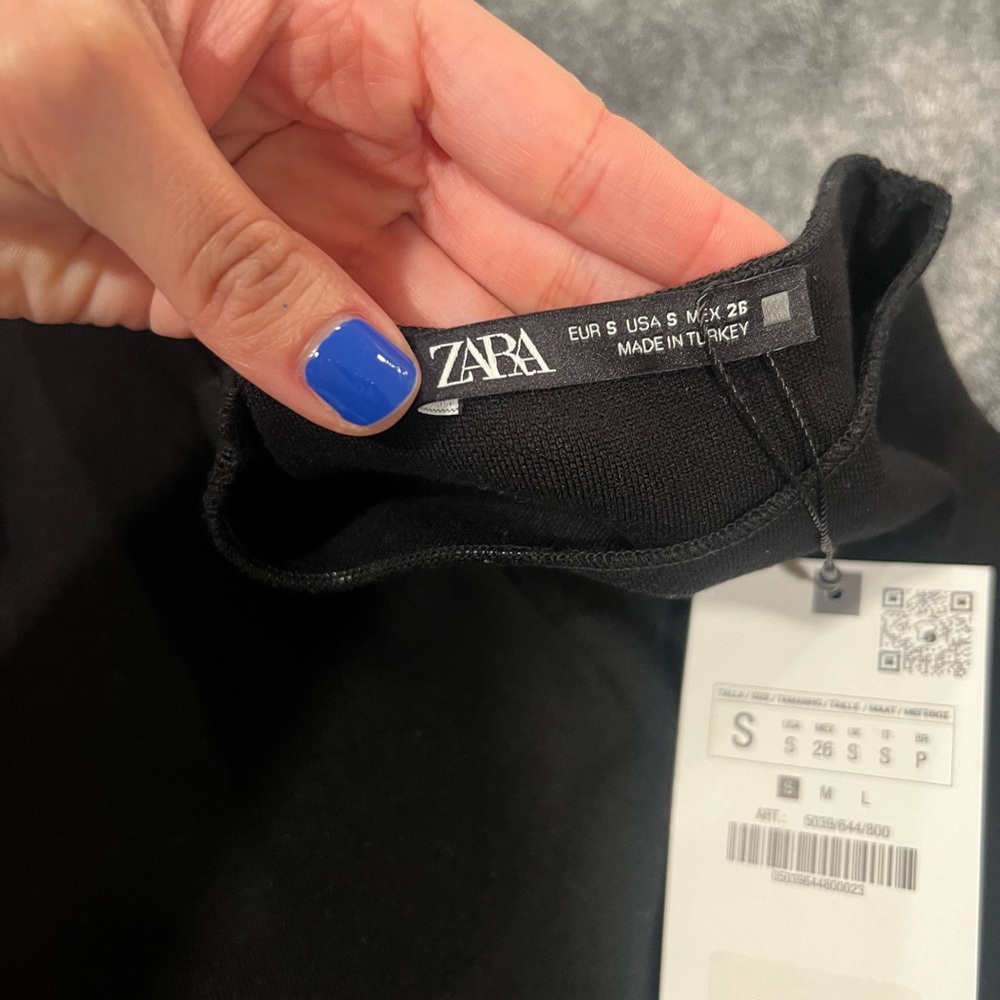 Zara mini black dress never worn